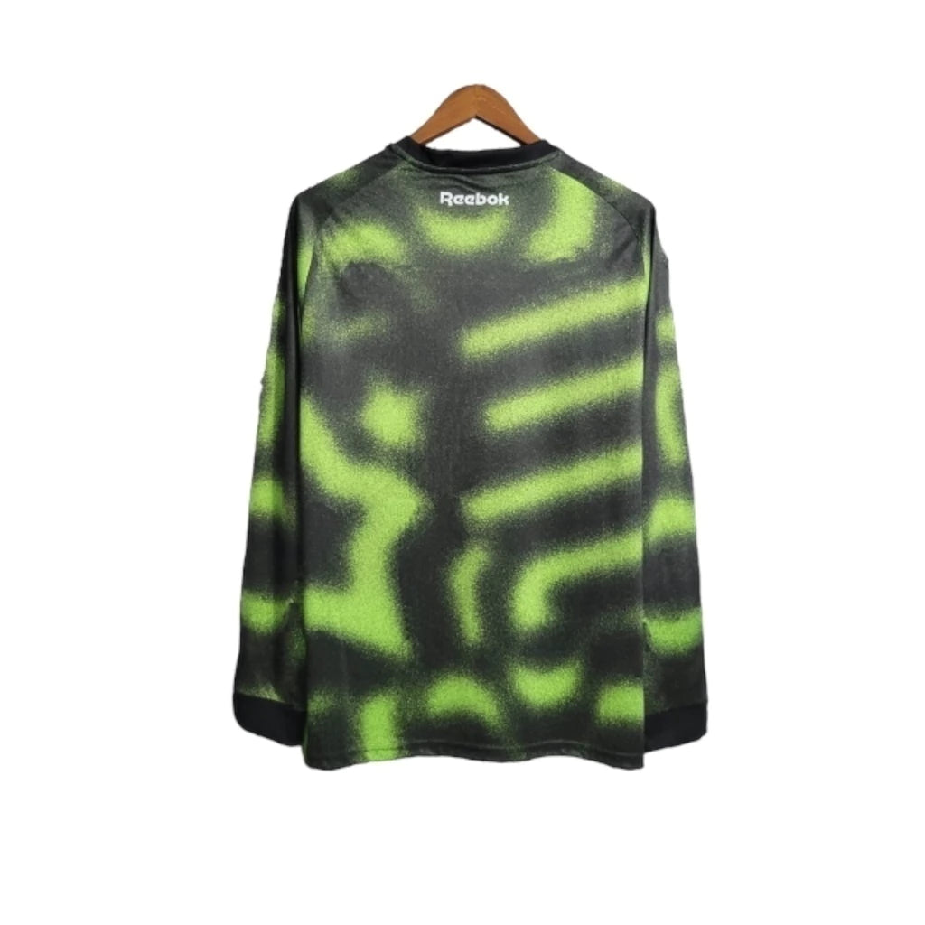 Camisa Botafogo 23/24 manga longa - Torcedor Reebok Masculina - Verde com detalhes em preto