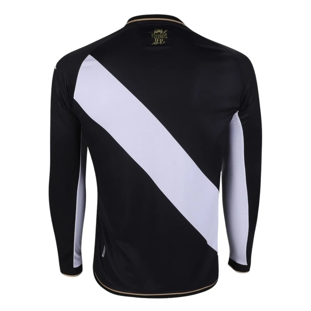 Camisa Vasco da Gama I 23/24 manga longa - Torcedor Kappa Masculina - Preta e branca