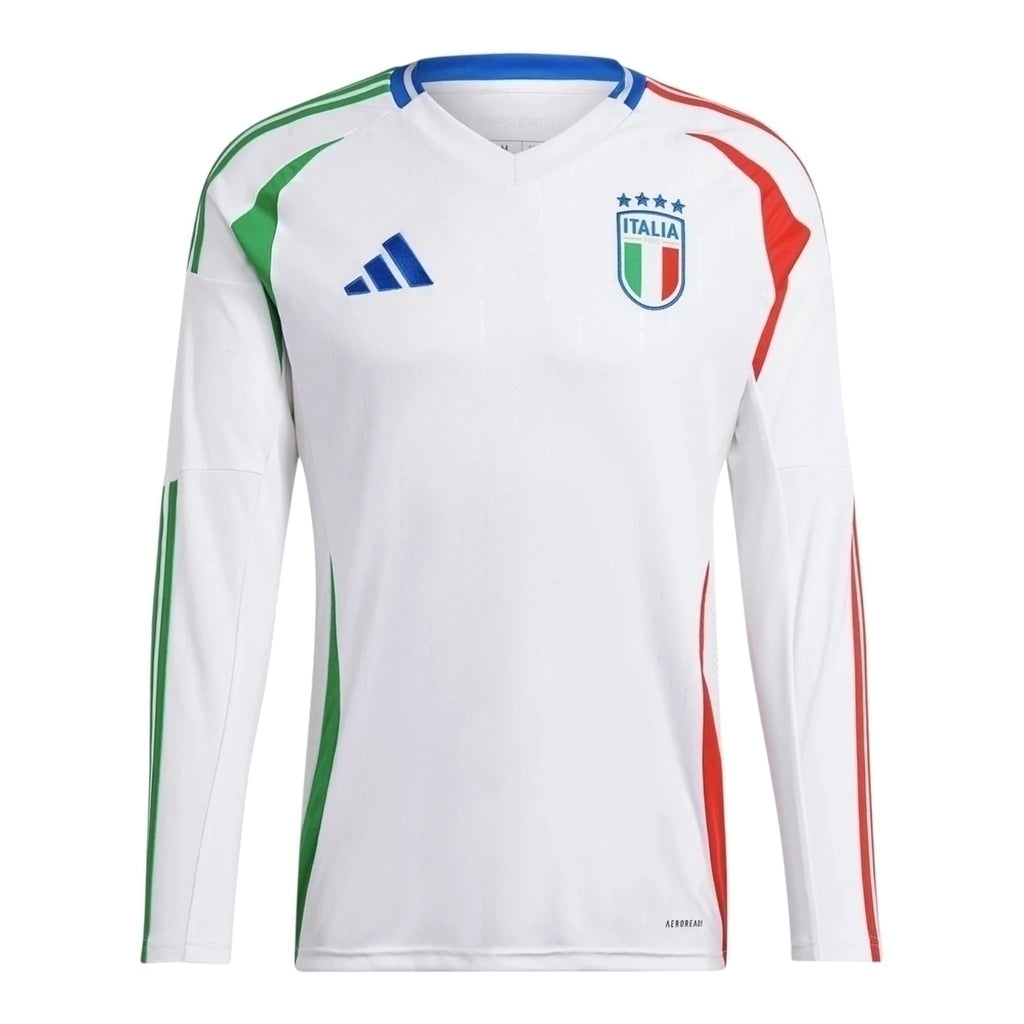 Camisa Seleção Itália II 24/25 manga longa - Torcedor Adidas Masculina - Branca