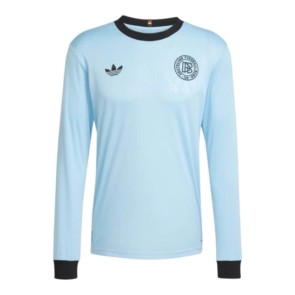 Camisa Seleção Alemanha Edição Aniversário 125 anos Goleiro I 25/26 manga longa - Torcedor Adidas Masculina - Azul