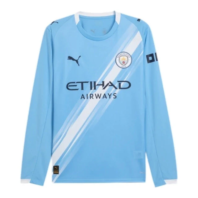 Camisa Manchester City I 25/26 manga longa - Torcedor Puma Masculina - Azul