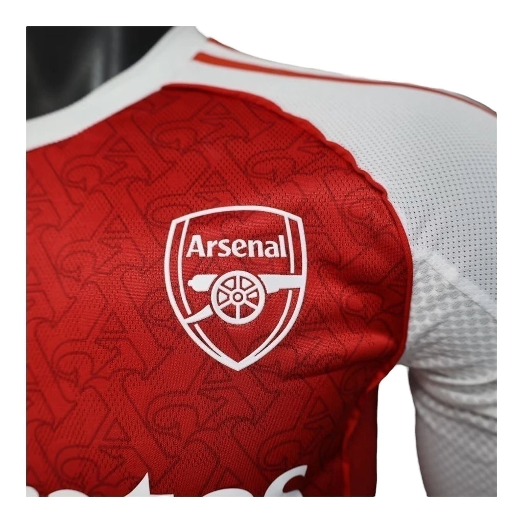 Camisa Arsenal I 25/26 manga longa - Jogador Adidas Masculina - Vermelha e branca