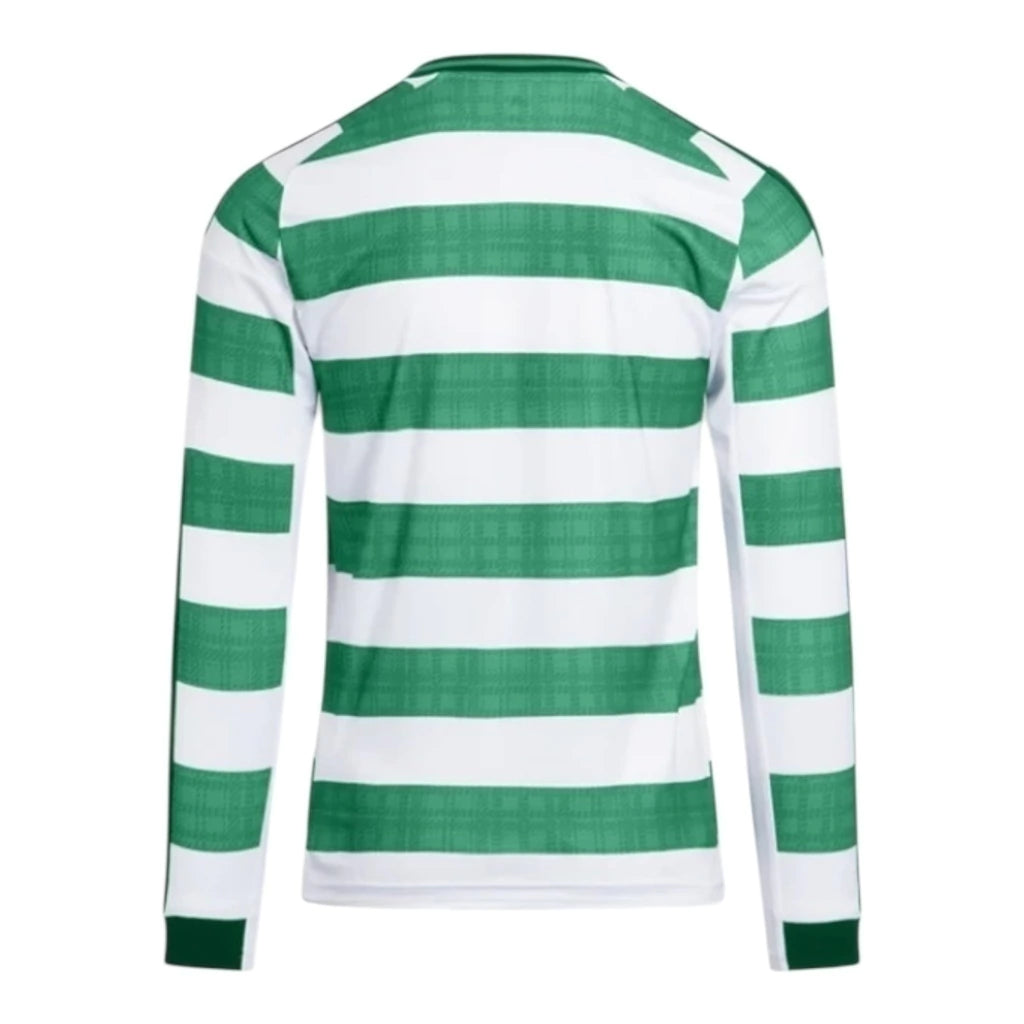 Camisa Celtic I 25/26 manga longa - Torcedor Adidas Masculina - Branca e verde