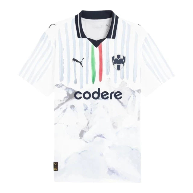 Camisa Monterrey Edição especial Mundial de Clubes II 25/26 - Torcedor Puma Masculina - Branca com detalhes em azul