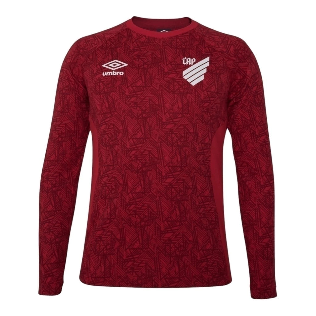 Camisa Athletico Paranaense Treino 24/25 manga longa - Torcedor Umbro Masculina - Vermelha