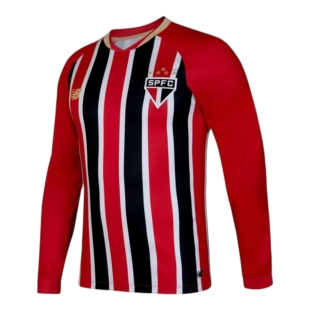 Camisa São Paulo II 25/26 manga longa - Torcedor New Balance Masculina - Vermelha e preta