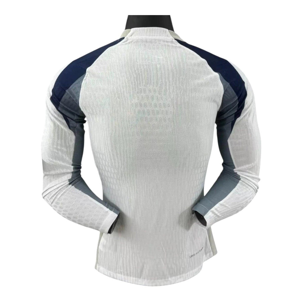 Camisa Tottenham I 25/26 manga longa - Jogador Nike Masculina - Branca com detalhes em azul