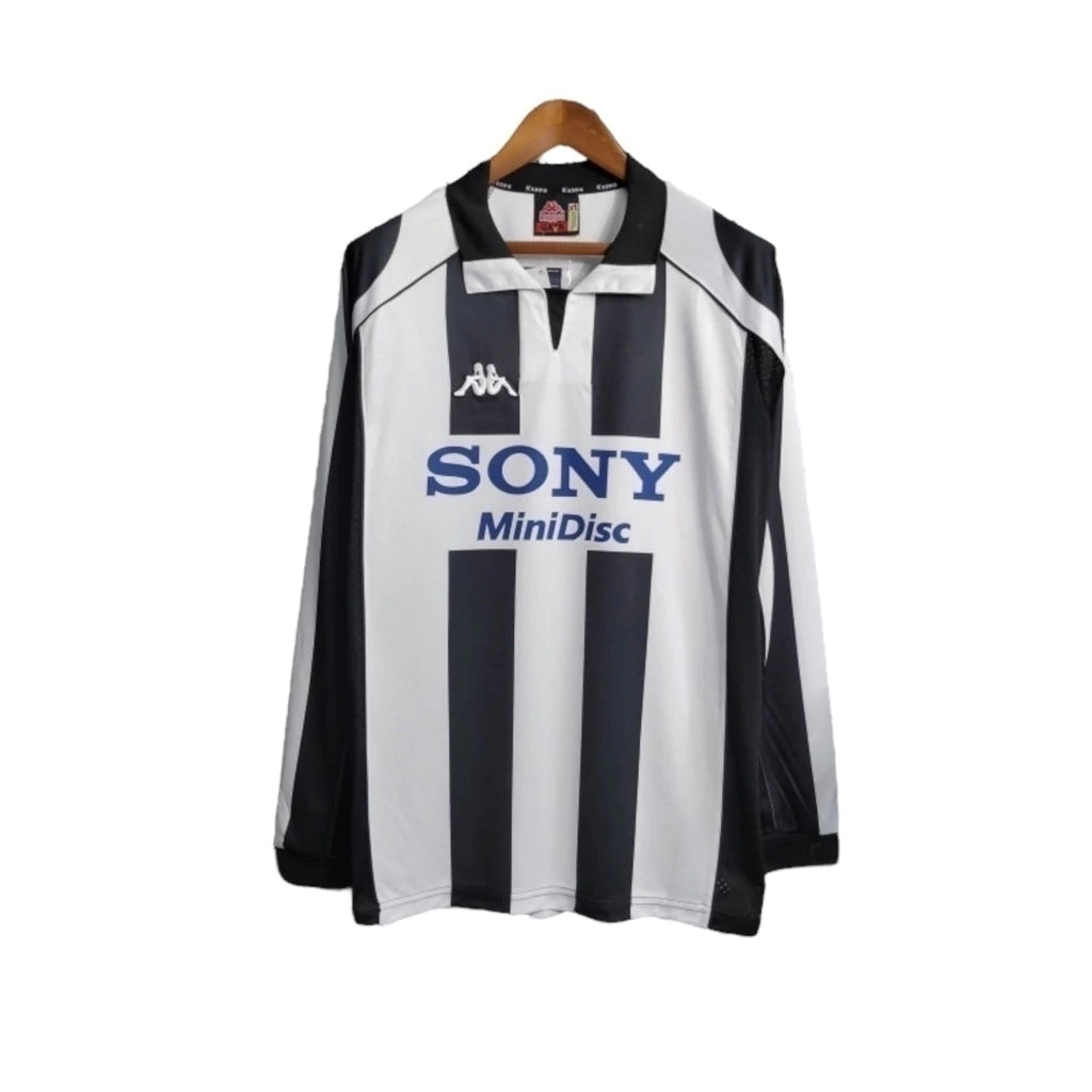 Camisa Retrô Juventus I 1997/1998 manga longa - Masculina Kappa - Pret