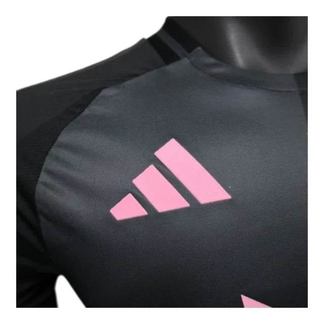 Camisa Inter Miami II 25/26 manga longa - Jogador Adidas Masculina - Preta com detalhes em rosa