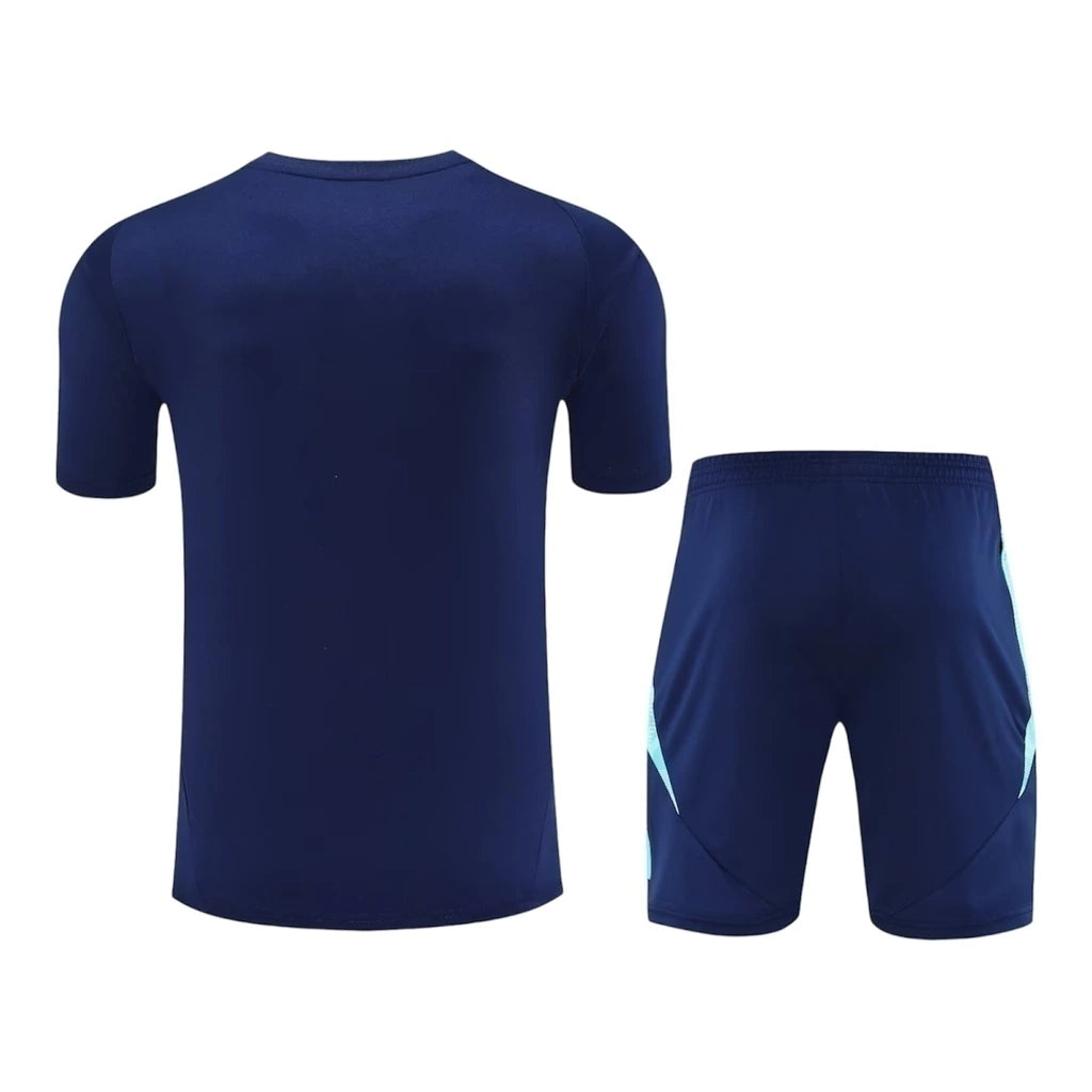 Kit Treino adulto - Camisa e Shorts - Flamengo Adidas 25/26 - Azul