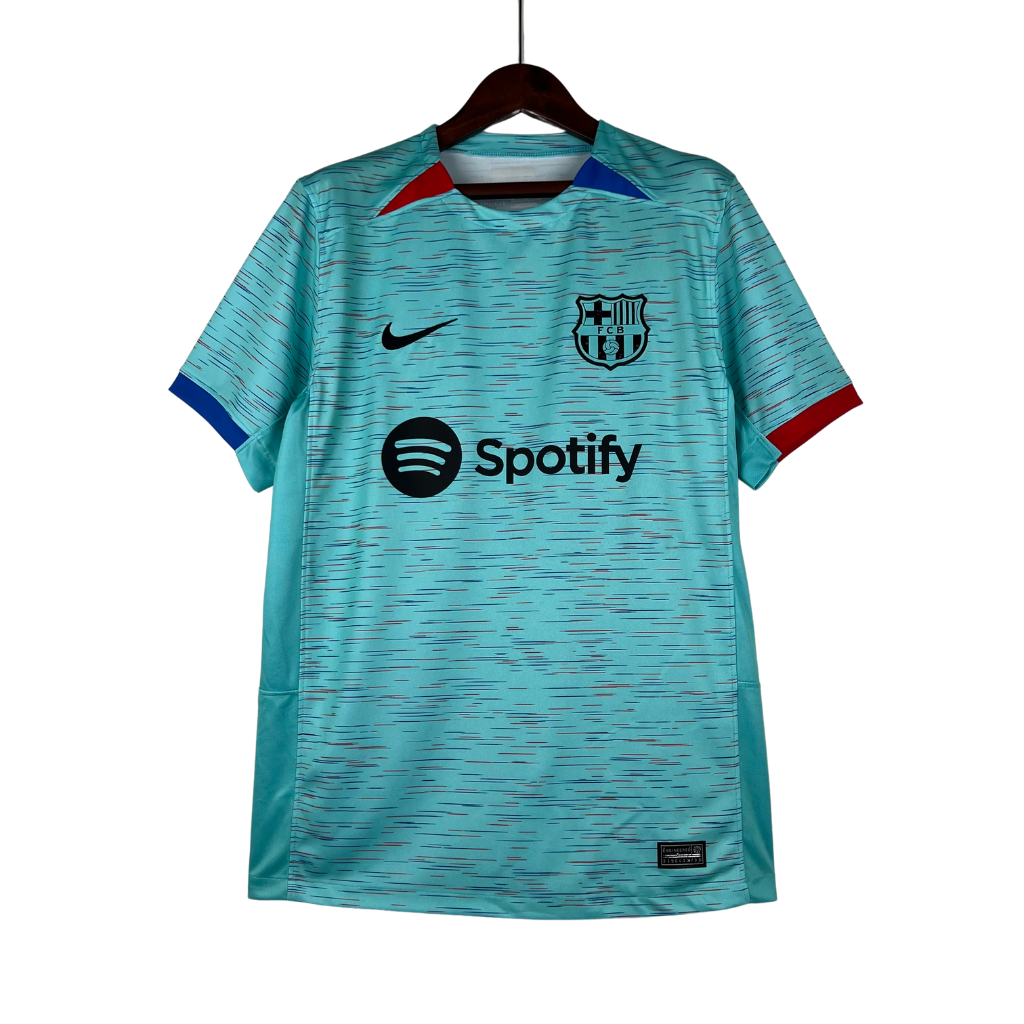 Camisa Barcelona III 23/24 Torcedor Nike Masculina - Azul Claro - (Pronta entrega)