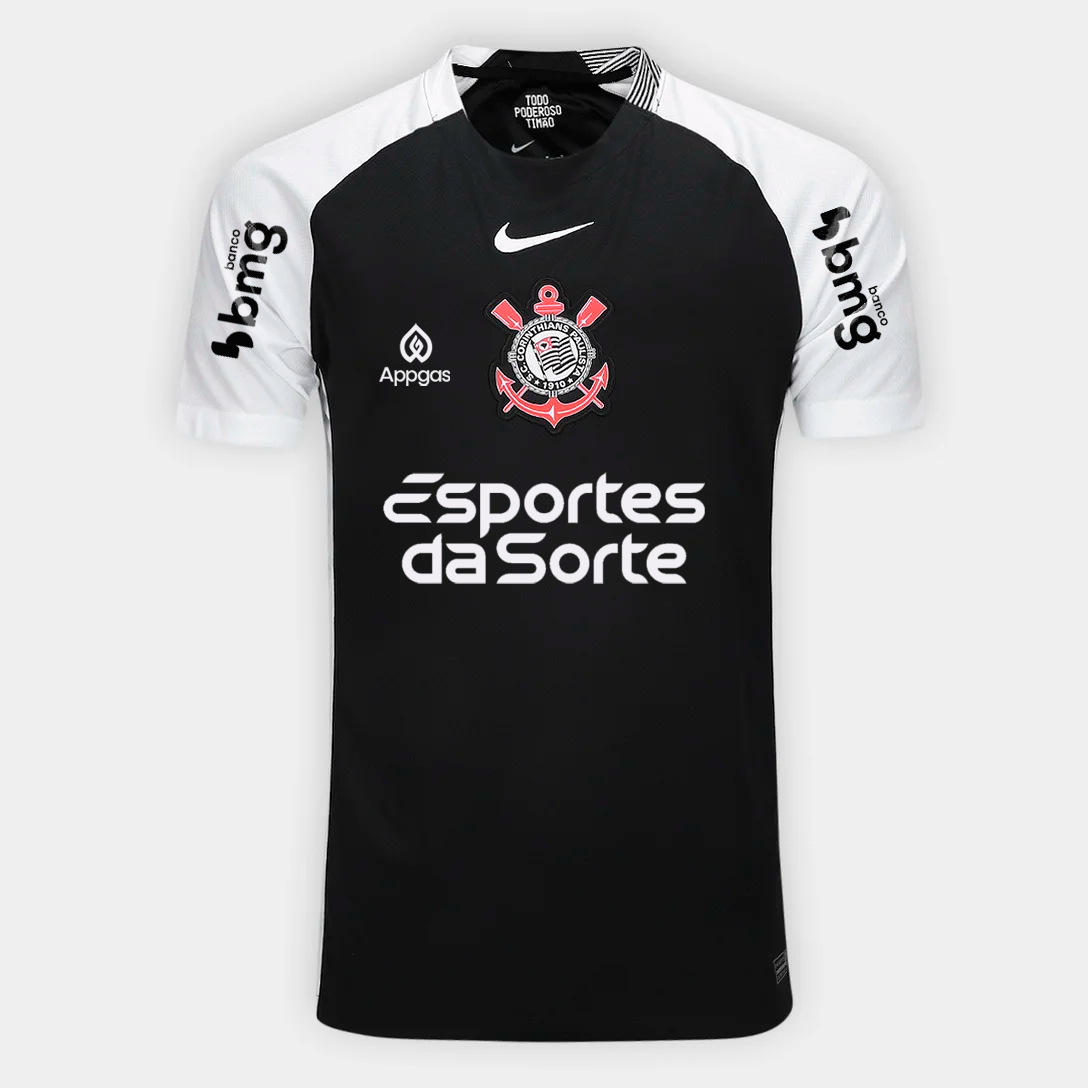 Camisa Nike Corinthians 2025/26 II Torcedor Com Patrocínios