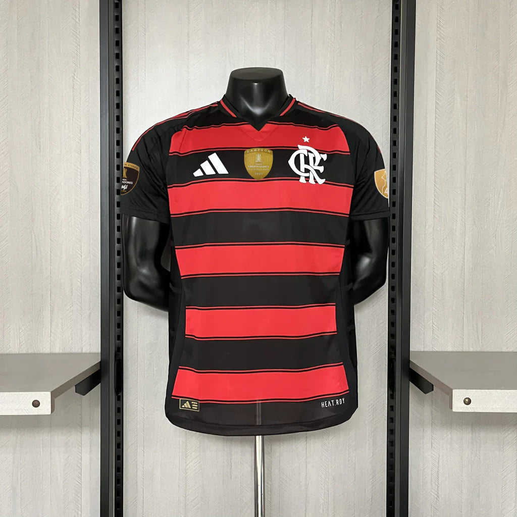 Camisa Flamengo I 25/26 - Versão Jogador Masculina - Preto e Vermelho