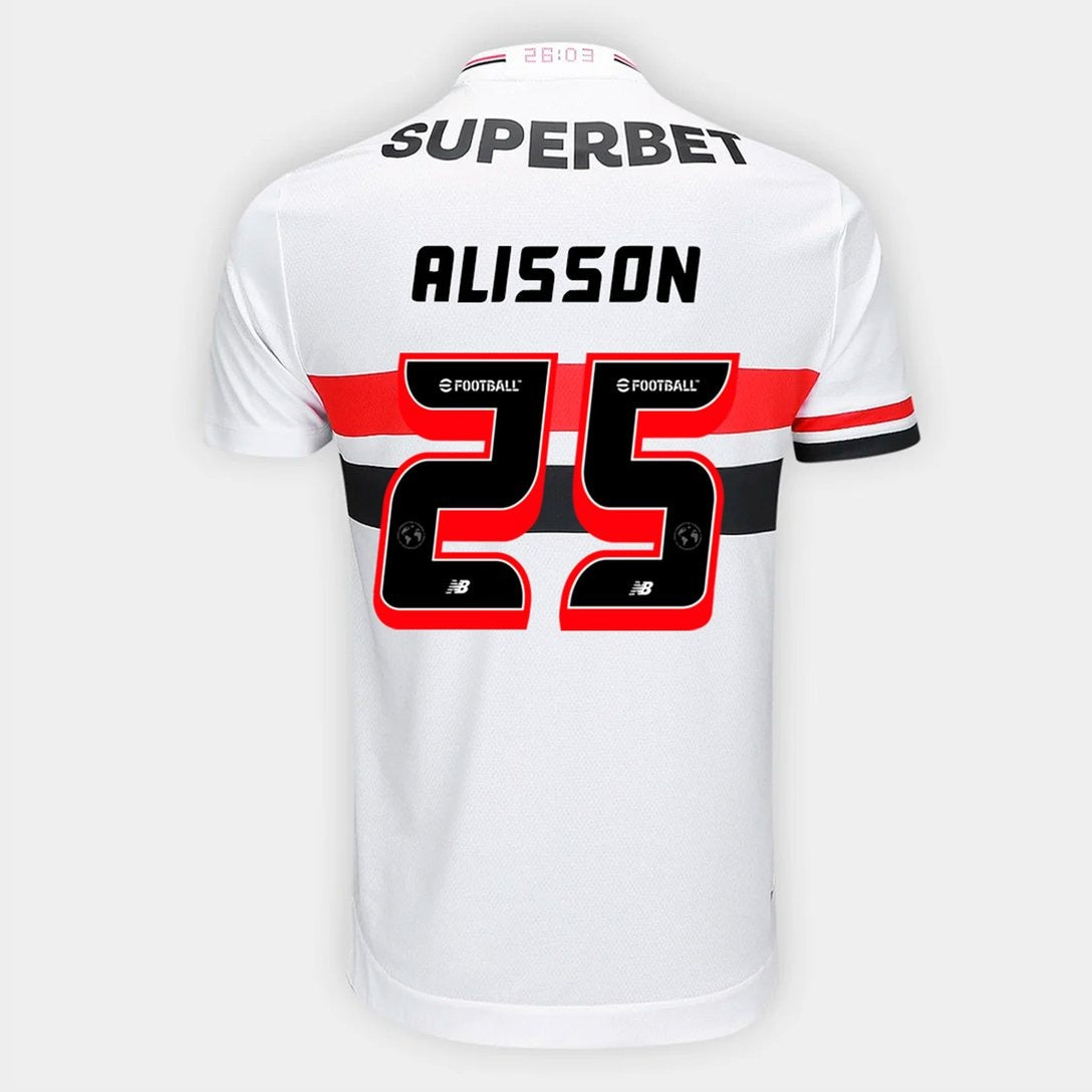 Camisa New Balance São Paulo 2025/26 I Alisson N° 25