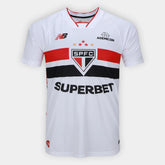 Camisa São Paulo I 2026/27 Jogador New Balance Masculina - Branco+Vermelho