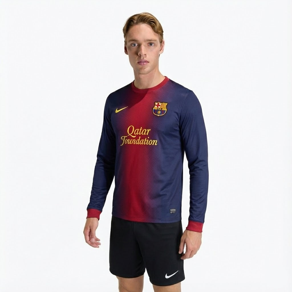 Camisa Retrô Barcelona 2012/13 I Manga Longa