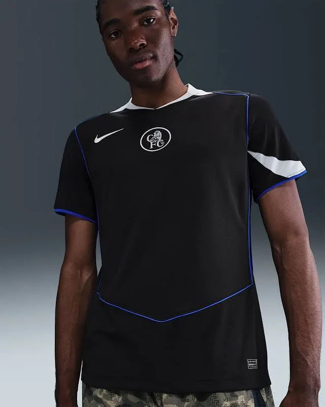 Camisa Chelsea III 25/26 Nike Torcedor Masculina - Preta e azul