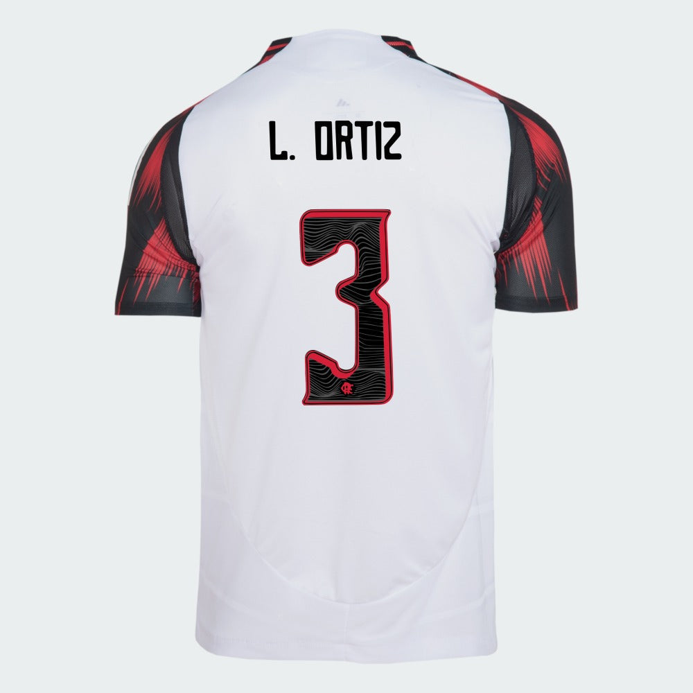 Camisa Adidas Flamengo 2025/26 II LÉO ORTIZ N° 3