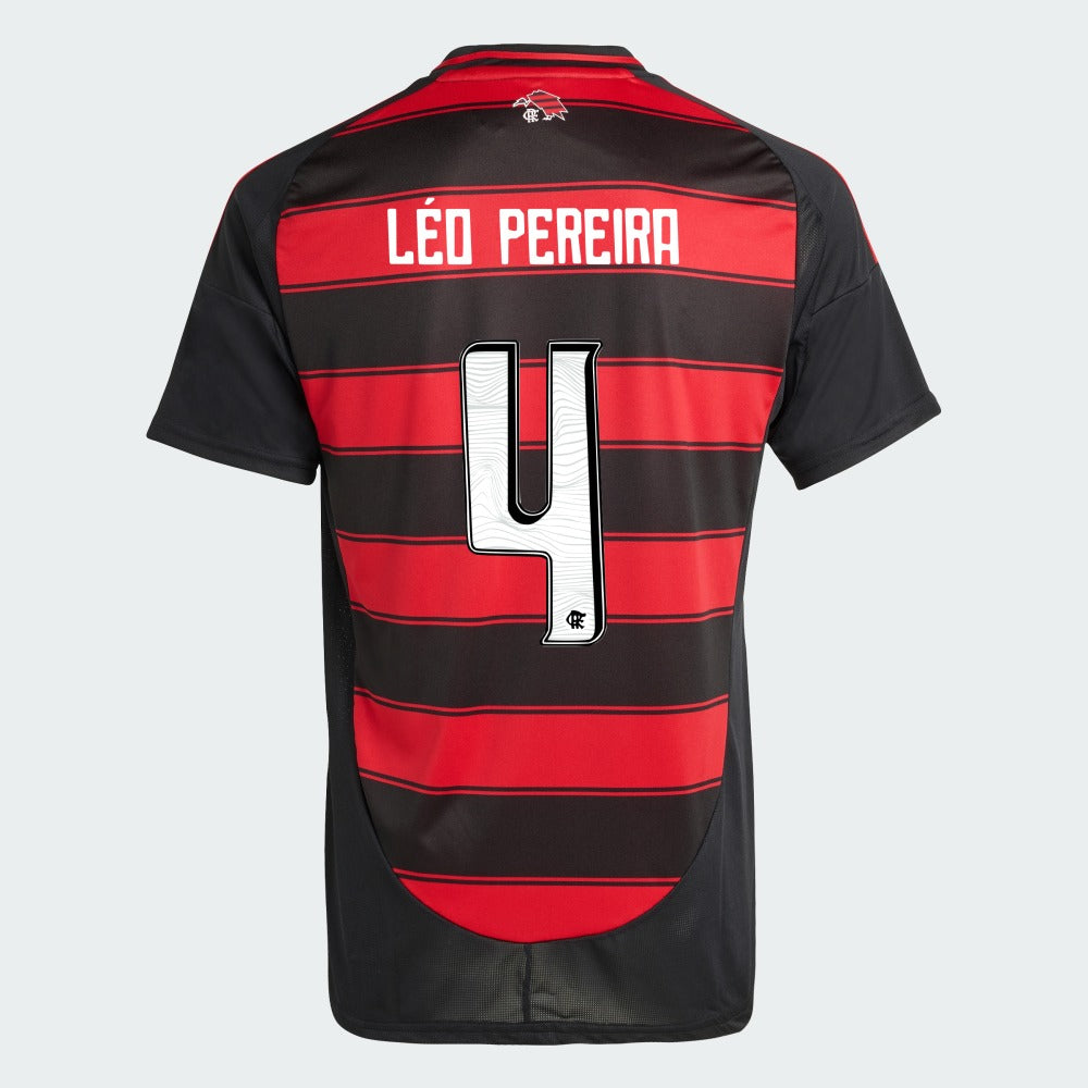 Camisa Adidas Flamengo 2025/26 I LÉO PEREIRA N° 4