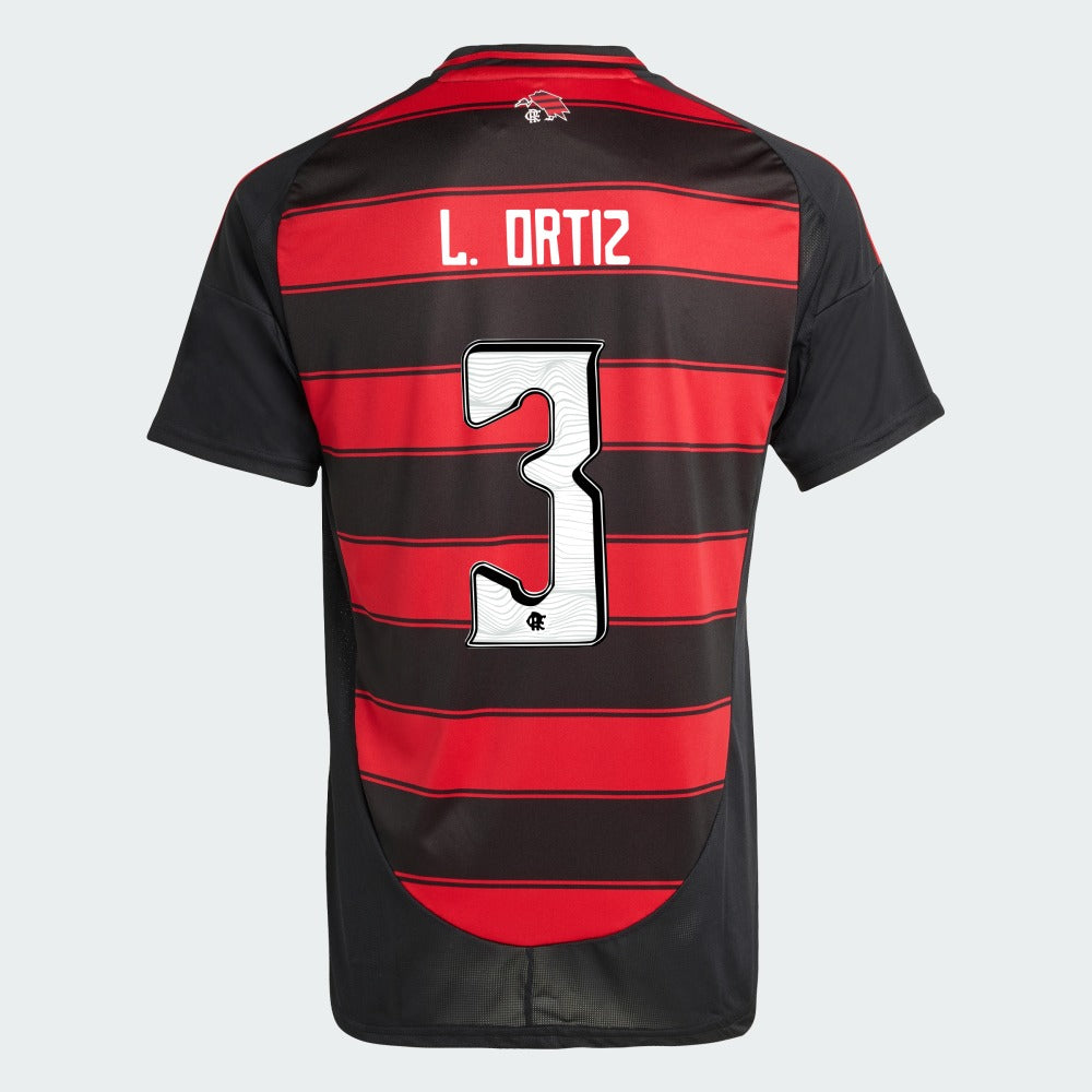 Camisa Adidas Flamengo 2025/26 I LÉO ORTIZ N° 3