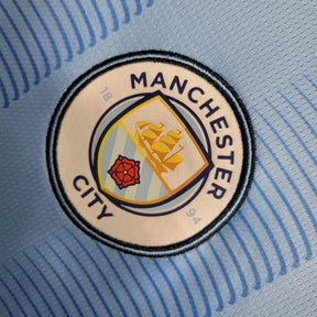 Camisa Manchester City I 23/24 - Manga Longa - Torcedor Puma Masculina - Azul