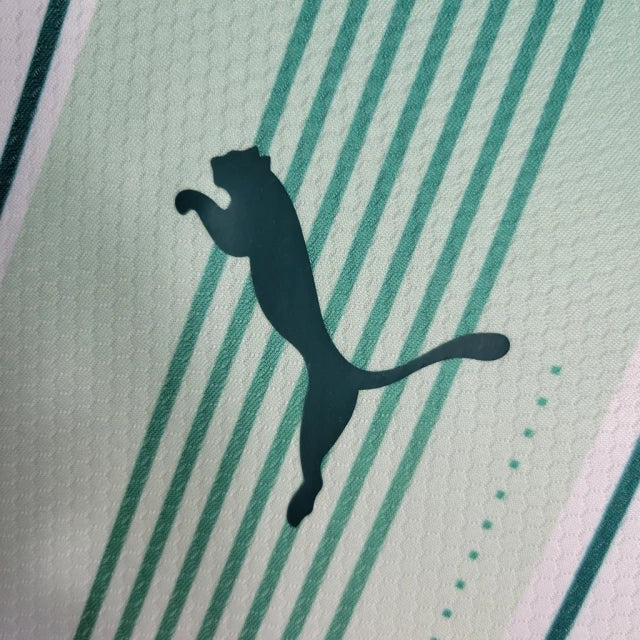 Camisa Palmeiras II 23/24 manga longa - Torcedor Puma Masculina - Branca com detalhes em verde