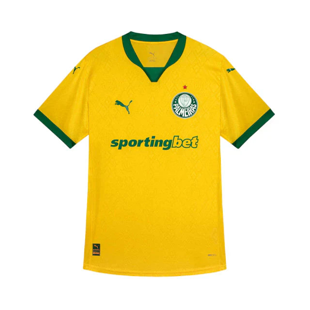 Camisa Palmeiras III 25/26 - Torcedor Masculina - Verde e Amarela