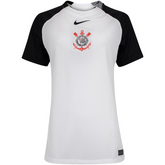 Camisa Timão Feminina I 25/26 - Torcedor - Branca e Preto