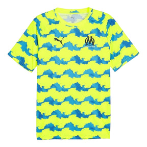 Camisa Olympique Marseille Pre-jogo III 25/26 - Torcedor Puma Masculina - Azul e amarela