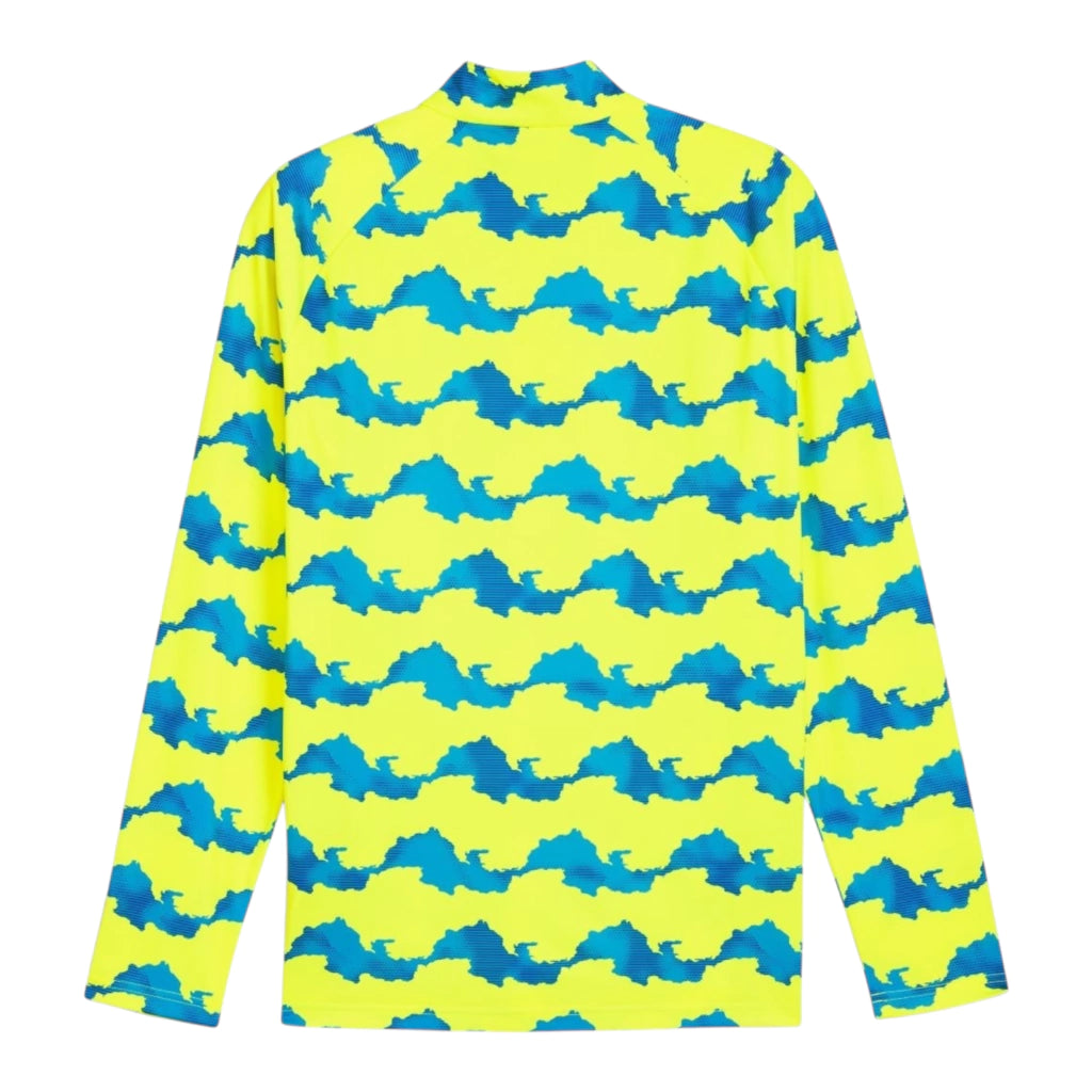 Camisa Olympique Marseille Pre-jogo III 25/26 manga longa - Torcedor Puma Masculina - Azul e amarela