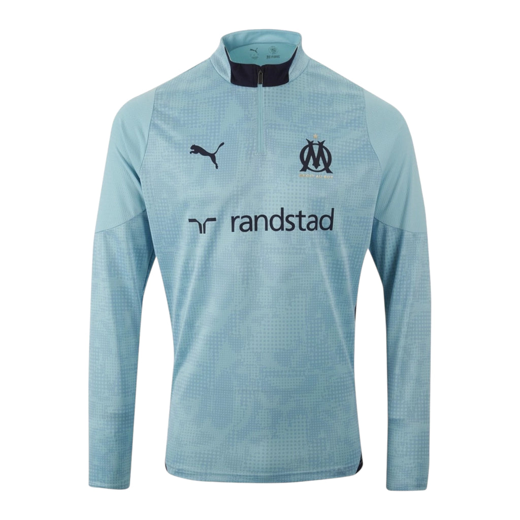 Camisa Olympique Marseille 25/26 manga longa - Torcedor Puma Masculina - Azul