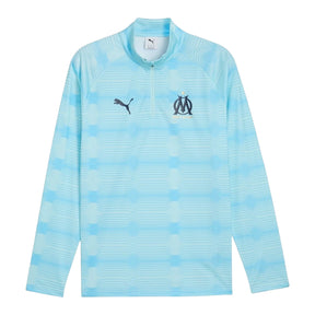 Camisa Olympique Marseille Pre-jogo II 25/26 manga longa - Torcedor Puma Masculina - Azul