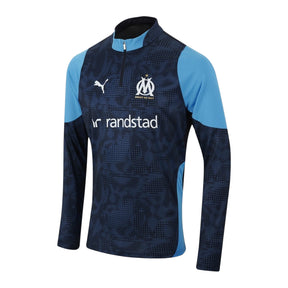Camisa Olympique Marseille 25/26 manga longa - Torcedor Puma Masculina - Azul
