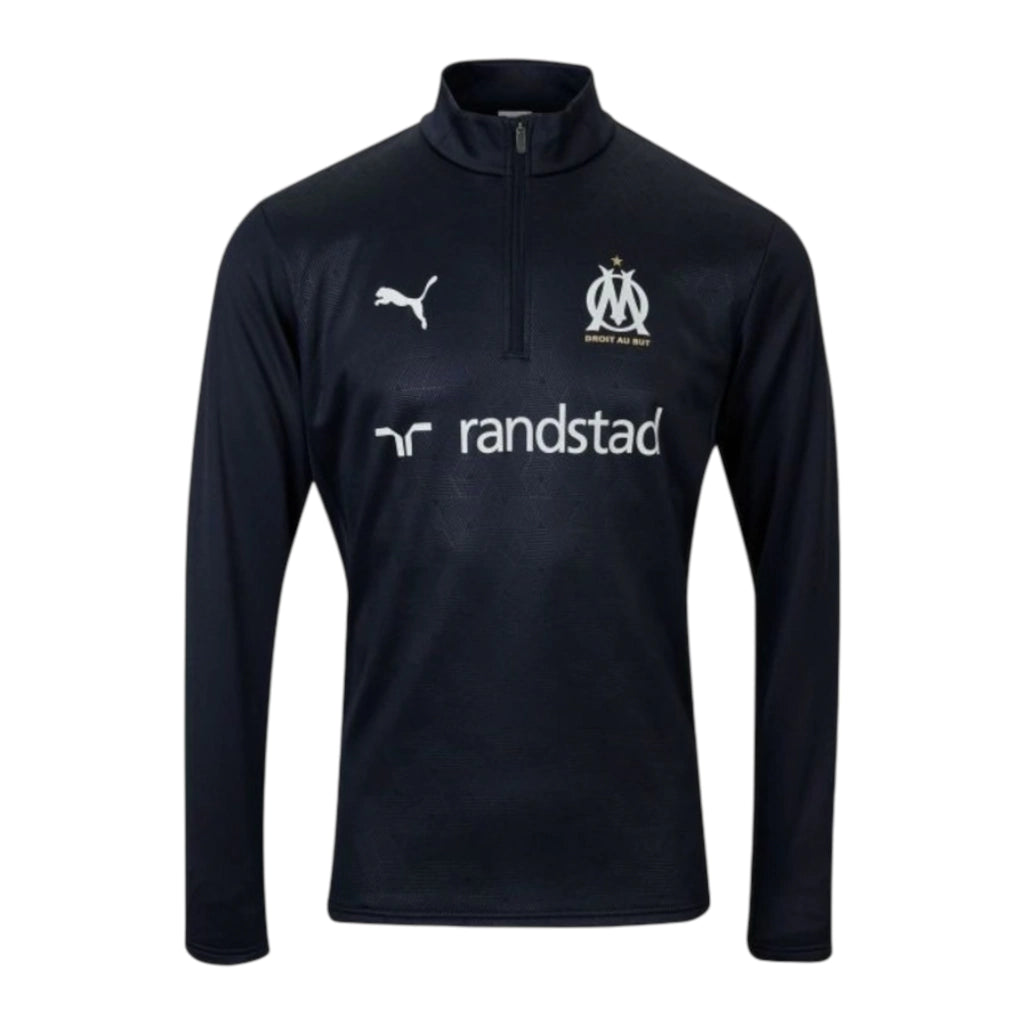 Camisa Olympique Marseille 25/26 manga longa - Torcedor Puma Masculina - Preta