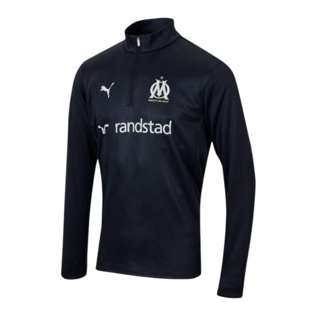 Camisa Olympique Marseille 25/26 manga longa - Torcedor Puma Masculina - Preta