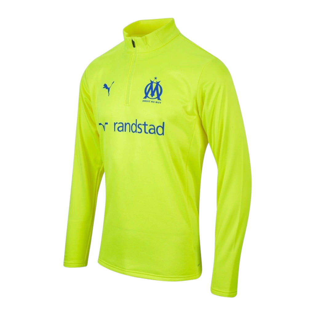 Camisa Olympique Marseille 25/26 manga longa - Torcedor Puma Masculina - Amarela neon
