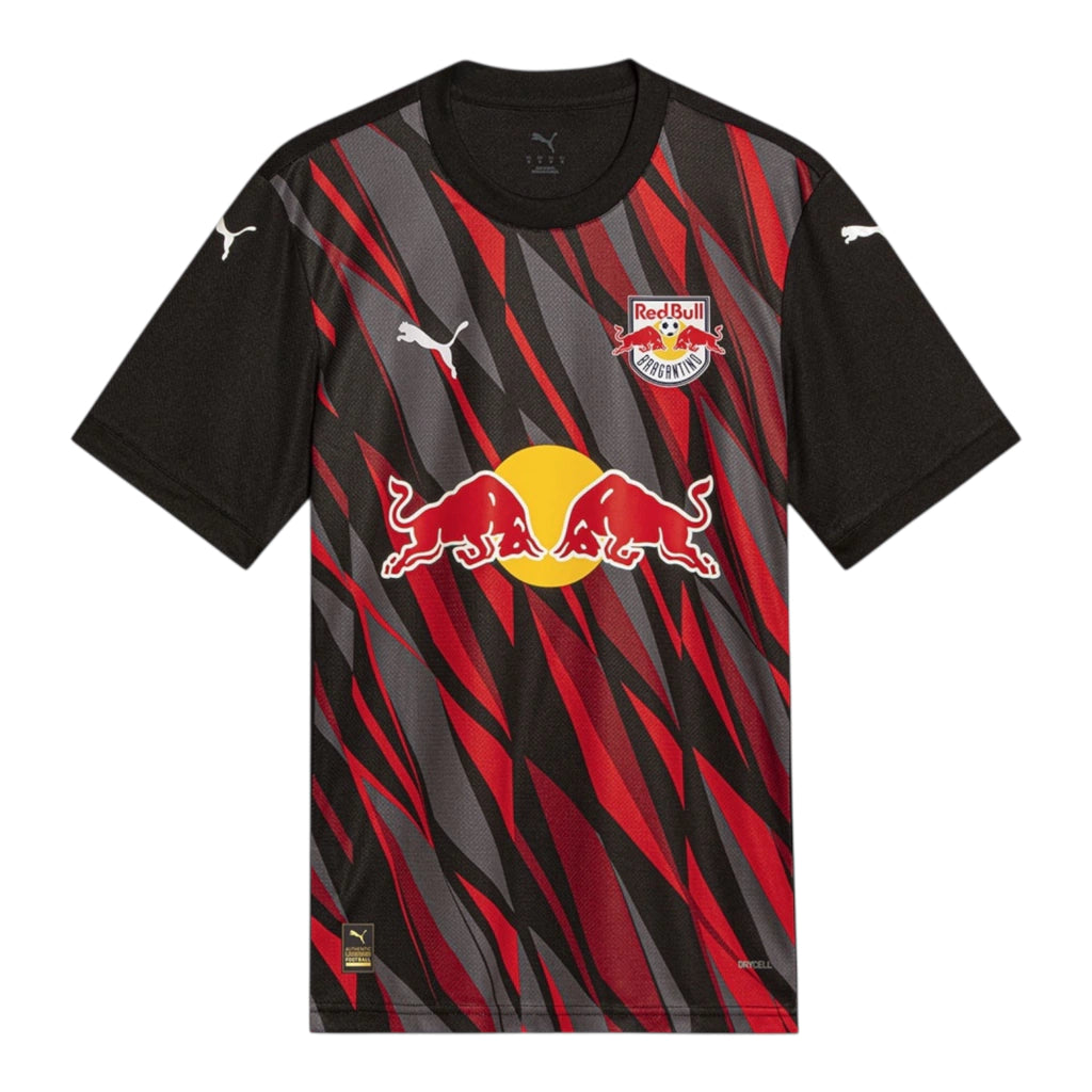 Camisa Red Bull Bragantino III 25/26 - Torcedor Puma Masculina - Preta com detalhes em vermelho e cinza