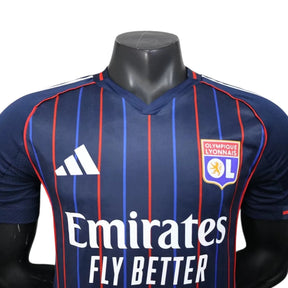 Camisa Lyon II 25/26 - Jogador Adidas Masculina - Azul e vermelha