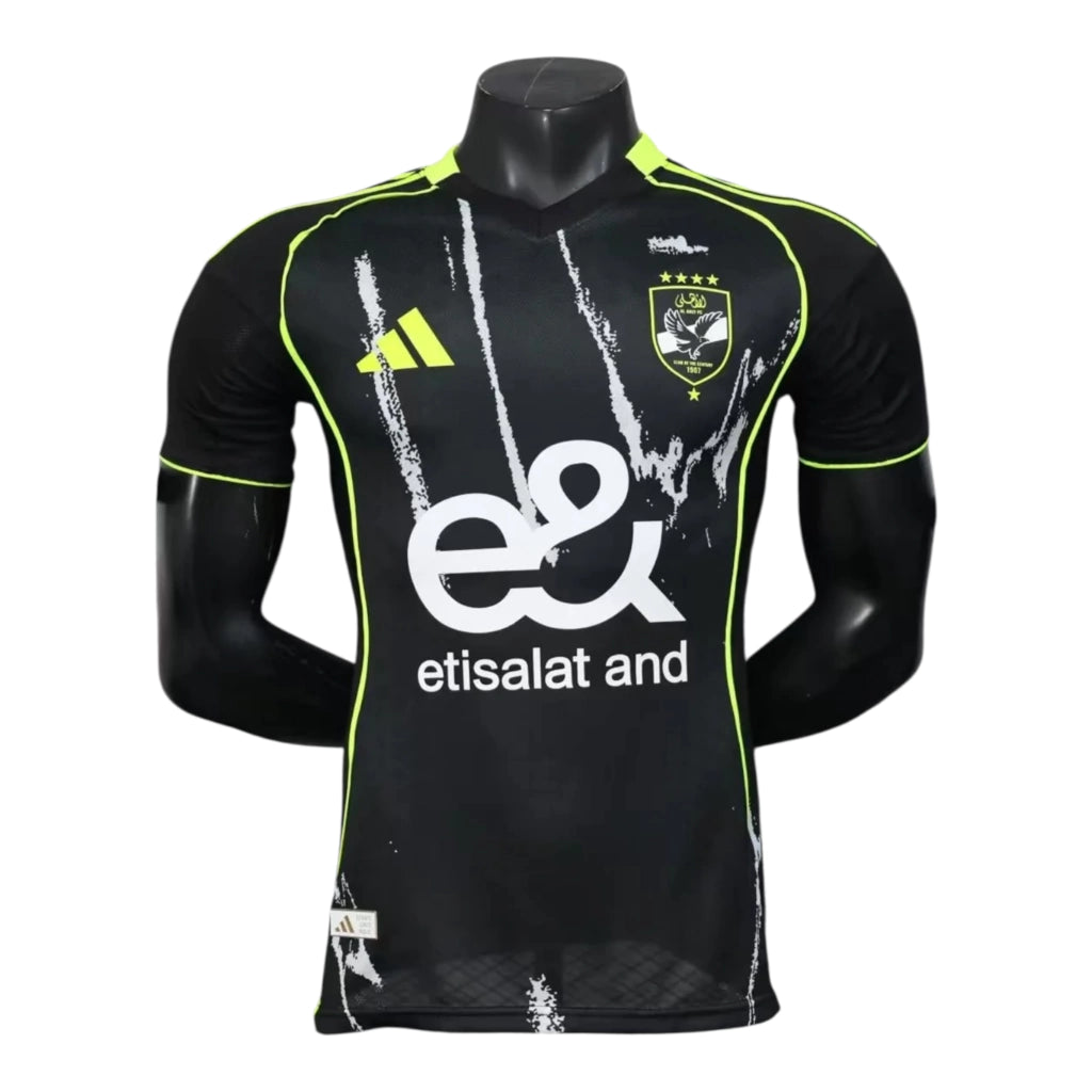 Camisa Al-Ahly II 25/26 - Jogador Adidas Masculina - Preta com detalhes em amarelo