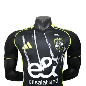 Camisa Al-Ahly II 25/26 - Jogador Adidas Masculina - Preta com detalhes em amarelo