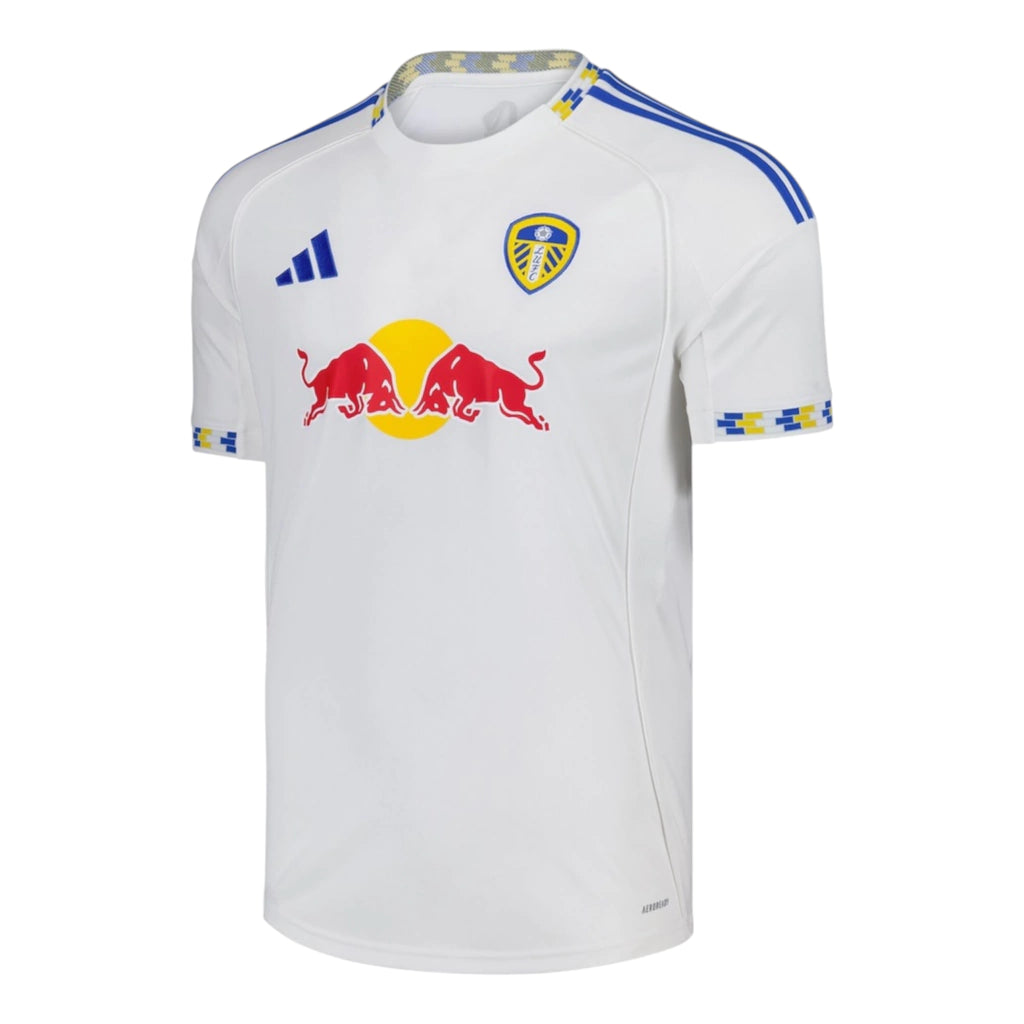 Camisa Leeds I 25/26 - Torcedor Adidas Masculina - Branca com detalhes em azul e amarelo
