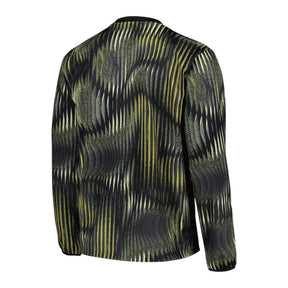 Camisa Leeds Pré-jogo 25/26 manga longa - Torcedor Adidas Masculina - Preta com detalhes em amarelo