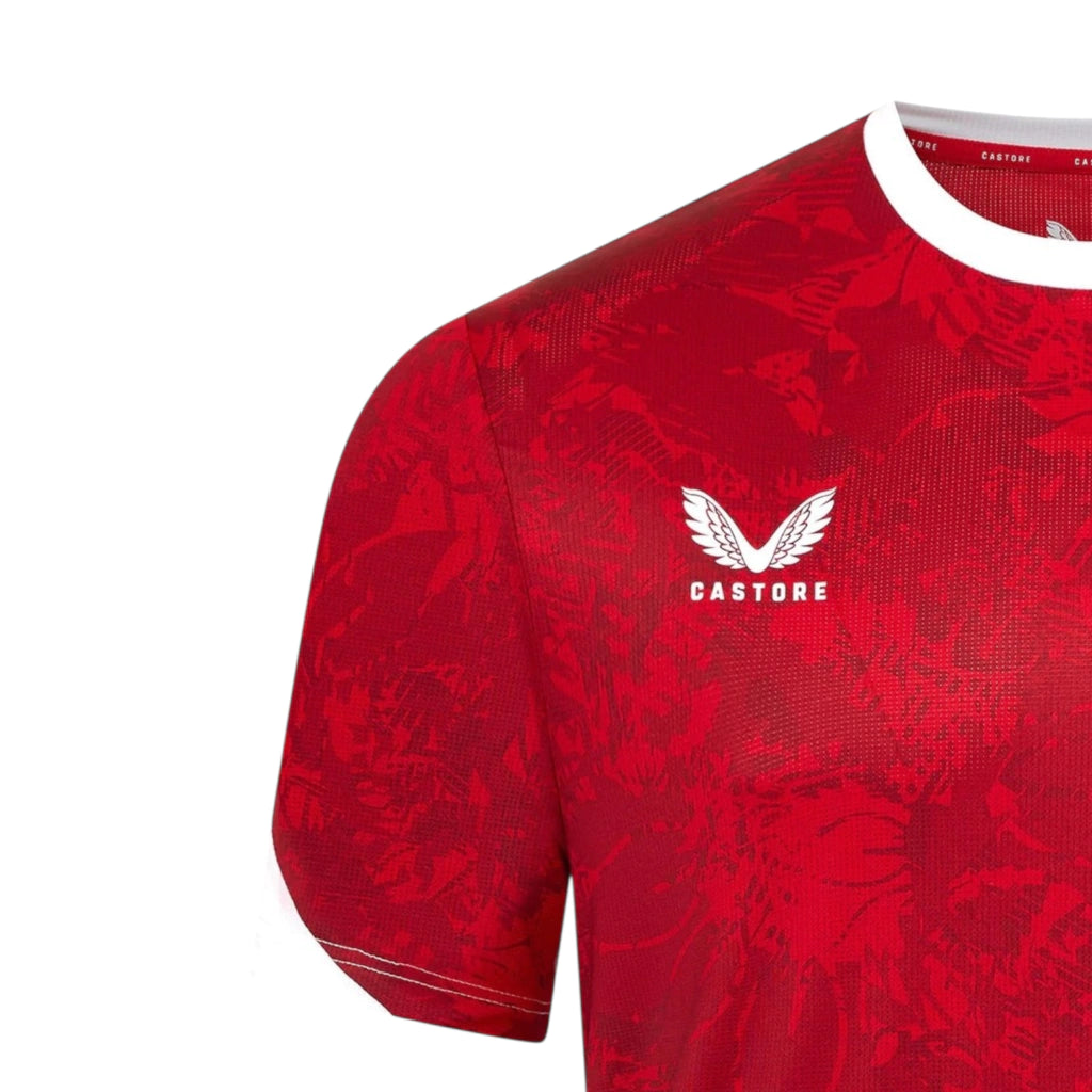 Camisa Athletic Bilbao Pré-jogo 25/26 - Torcedor Castore Masculina - Vermelha e branca