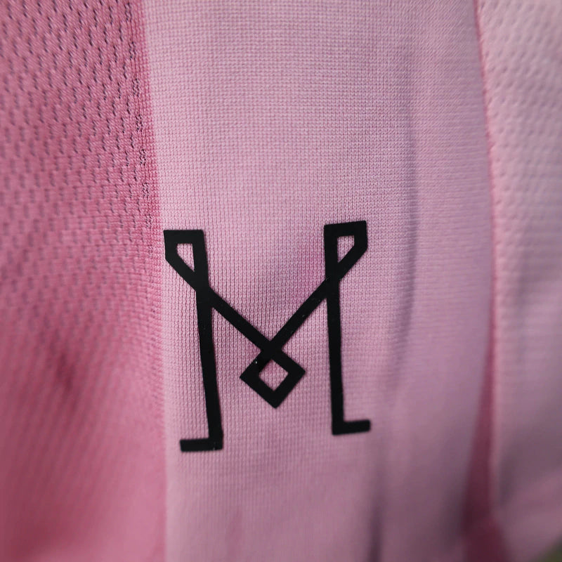 Camisa Inter Miami I 25/26 manga longa - Jogador Adidas Masculina - Rosa com detalhes em preto