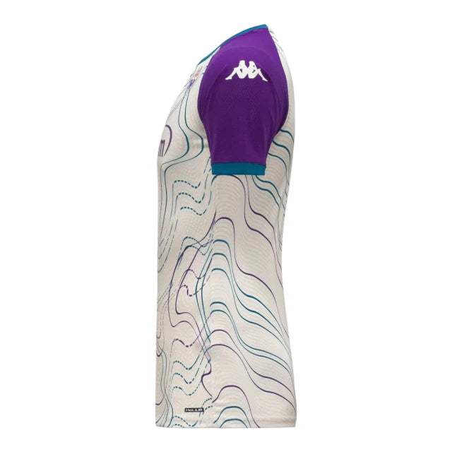 Camisa Fiorentina Pré-jogo I 25/26 - Torcedor Kappa Masculina - Branca e roxa
