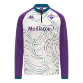 Camisa Fiorentina Pré-jogo II 25/26 manga longa - Torcedor Kappa Masculina - Branca e roxa