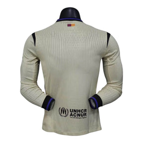 Camisa Barcelona II 25/26 manga longa - Jogador Nike Masculina - Bege