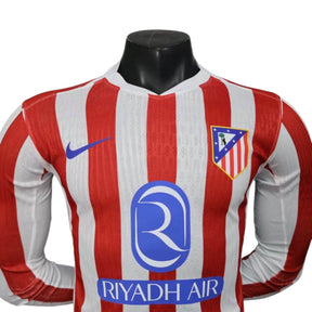 Camisa Atlético de Madrid I 25/26 manga longa - Jogador Nike Masculina - Branca e vermelha