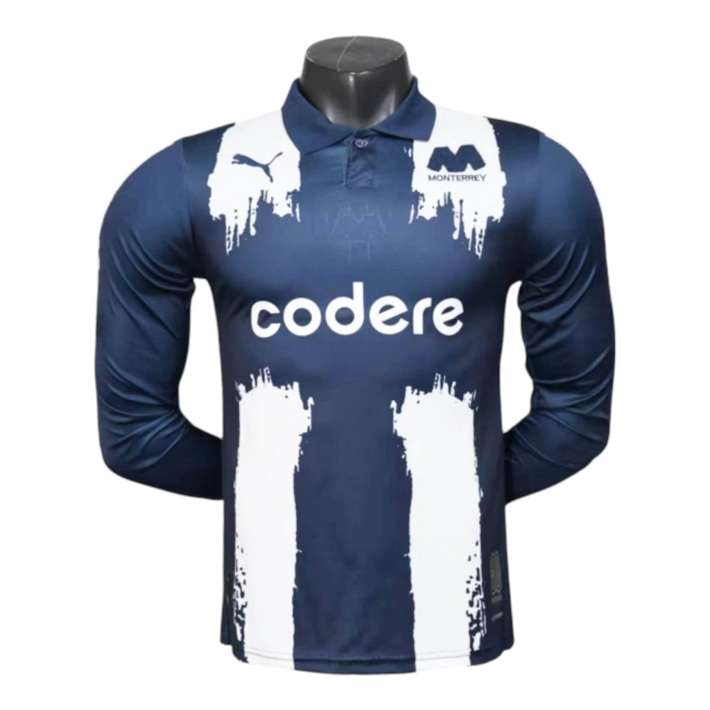 Camisa Monterrey Edição especial Mundial de Clubes I 25/26 manga longa - Jogador Puma Masculina - Azul com detalhes em branco