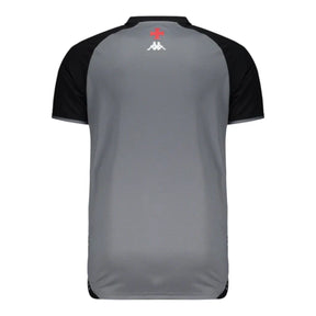 Camisa Vasco da Gama Treino 25/26 - Torcedor Kappa Masculina - Cinza e preta